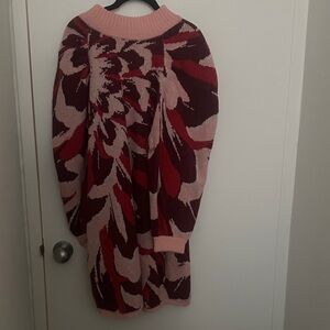 FARM Rio Pink and Red Patterned Dress